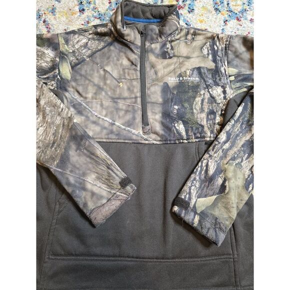 Field & Stream Camouflage 1/4 Zip Pullover Sweatshirt Fleece Lined Youth XL - Picture 1 of 5